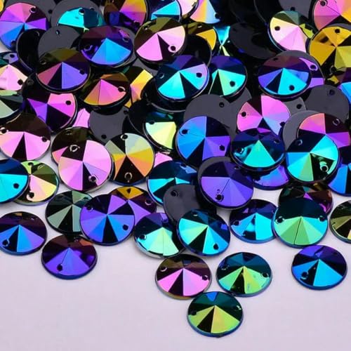 1000 Stück 10 mm Strass-Applikation zum Aufnähen in Kristall-AB, rund, flache Rückseite, Acryl-Edelsteine zum Nähen von Strasssteinen für Kleiderbasteln, Schwarz AB 1000 Stück 10 mm Strass-Applikation zum Aufnähen in Kristall-AB, rund, flache Rückseite, Acryl-Edelsteine zum Nähen von Strasssteinen für Kleiderbasteln, Schwarz AB von GJUYTI