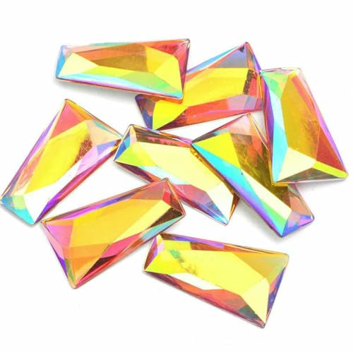 13 x 27 x 44,0 mm große AB-Acryl-Strass-Applikation, große Strass-Trapez-Flatback-Kristalle, nicht nähend, ausgefallene Steine zum Basteln, Gelb AB 13 x 27 x 44,0 mm große AB-Acryl-Strass-Applikation, große Strass-Trapez-Flatback-Kristalle, nicht nähend, ausgefallene Steine zum Basteln, Gelb AB von GJUYTI