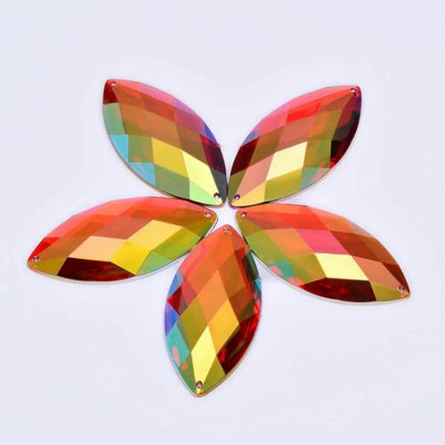 20 Stück 30 x 62 mm grüner Diamant, große Näh-Pferdeaugen-Edelsteine, Applikation, flache Rückseite, Acryl-Strasssteine für DIY-Kleidung, Basteln, Rot AB 20 Stück 30 x 62 mm grüner Diamant, große Näh-Pferdeaugen-Edelsteine, Applikation, flache Rückseite, Acryl-Strasssteine für DIY-Kleidung, Basteln, Rot AB von GJUYTI