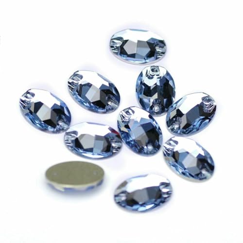 3210 ovale Aufnähsteine aus Glas, AAAAA-Qualität, zum Aufnähen von Strass-Applikationen für Kleider, Kleidung, Hellsaphir, 17 x 24,0 mm, 9 Stück 3210 ovale Aufnähsteine aus Glas, AAAAA-Qualität, zum Aufnähen von Strass-Applikationen für Kleider, Kleidung, Hellsaphir, 17 x 24,0 mm, 9 Stück von GJUYTI