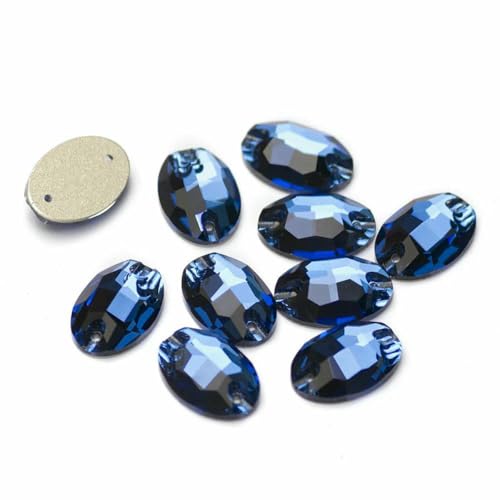 3210 ovale Aufnähsteine aus Glas, Strasssteine in AAAAA-Qualität, zum Aufnähen für Strass-Applikationen, Kleider, Kleidung, Montana, 17 x 24,0 mm, 24 Stück 3210 ovale Aufnähsteine aus Glas, Strasssteine in AAAAA-Qualität, zum Aufnähen für Strass-Applikationen, Kleider, Kleidung, Montana, 17 x 24,0 mm, 24 Stück von GJUYTI