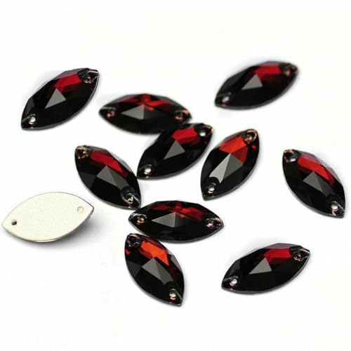 3223 Glasperlen mit flacher Rückseite, zum Aufnähen, Strasssteine und Kristalle zum Basteln, Rauchtopas, 9 x 18 mm, 72 Stück 3223 Glasperlen mit flacher Rückseite, zum Aufnähen, Strasssteine und Kristalle zum Basteln, Rauchtopas, 9 x 18 mm, 72 Stück von GJUYTI