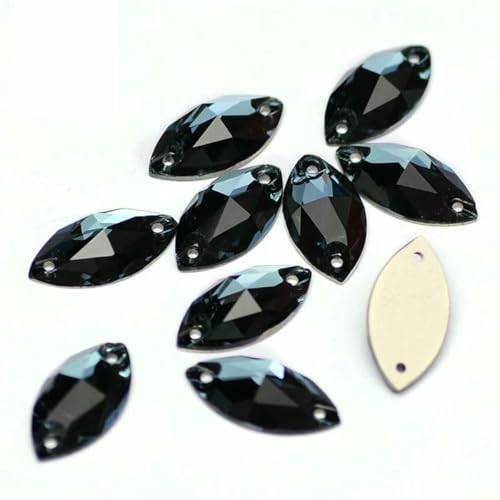 3223 Glasperlen mit flacher Rückseite, zum Aufnähen von Strasssteinen und Kristallen zum Basteln, Montana, 6 x 12 mm, 144 Stück 3223 Glasperlen mit flacher Rückseite, zum Aufnähen von Strasssteinen und Kristallen zum Basteln, Montana, 6 x 12 mm, 144 Stück von GJUYTI