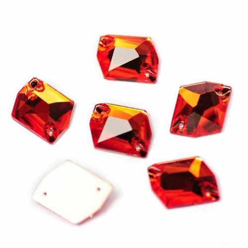 3265 Cosmic Flache Rückseite zum Aufnähen von Kristallsteinen, Glas-Strass, DIY, lose Strasssteine für Kleider, Hyazinthe, 13 x 17 mm, 48 Stück von GJUYTI