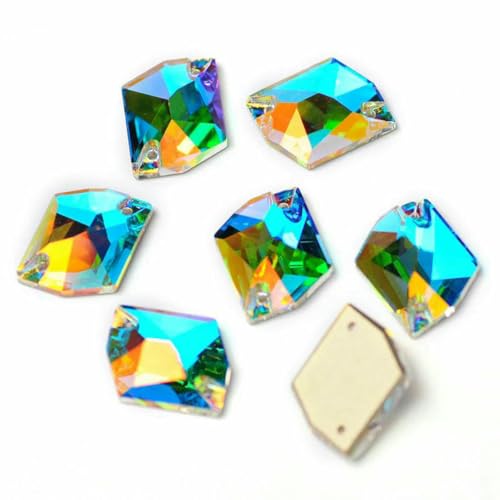 3265 Cosmic Flache Rückseite zum Aufnähen von Kristallsteinen, Nähen von Glas-Strasssteinen, DIY, lose Strasssteine für Kleider, AB, 16 x 20 mm, 30 Stück 3265 Cosmic Flache Rückseite zum Aufnähen von Kristallsteinen, Nähen von Glas-Strasssteinen, DIY, lose Strasssteine für Kleider, AB, 16 x 20 mm, 30 Stück von GJUYTI