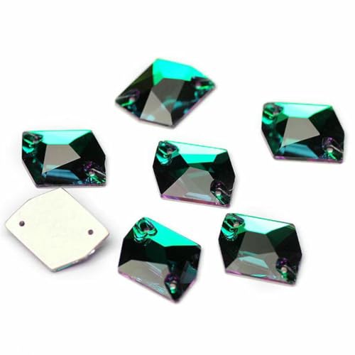 3265 Cosmic Flache Rückseite zum Aufnähen von Kristallsteinen, Nähen von Glas-Strasssteinen, DIY, lose Strasssteine für Kleider, Smaragdgrün, 16 x 20 mm, 30 Stück 3265 Cosmic Flache Rückseite zum Aufnähen von Kristallsteinen, Nähen von Glas-Strasssteinen, DIY, lose Strasssteine für Kleider, Smaragdgrün, 16 x 20 mm, 30 Stück von GJUYTI