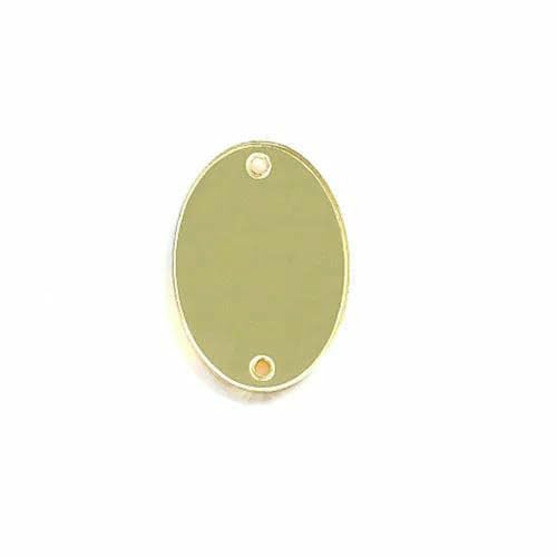 50 Stück/Packung Champagnerfarbene Spiegel-Aufnäh-Strasssteine, unregelmäßige Acryl-Spiegel-Aufnähsteine, Strass für Hochzeitskleid, B3597-P34-15 x 21 mm von GJUYTI