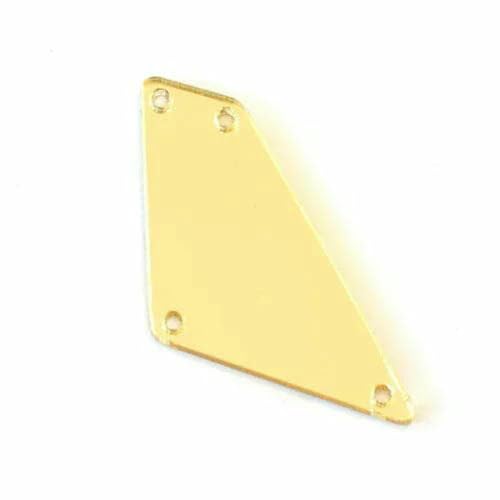50 Stück/Packung Champagnerfarbene Spiegel-Aufnäh-Strasssteine, unregelmäßige Acrylspiegel-Aufnähsteine, Strass für Hochzeitskleid, B3597-P02, 17 x 38 mm von GJUYTI