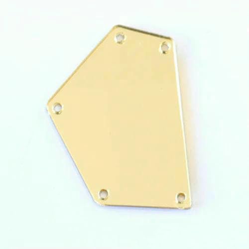 50 Stück/Packung Champagnerfarbene Spiegel-Aufnäh-Strasssteine, unregelmäßige Acrylspiegel-Aufnähsteine, Strass für Hochzeitskleid, B3597-P05, 26 x 35 mm von GJUYTI