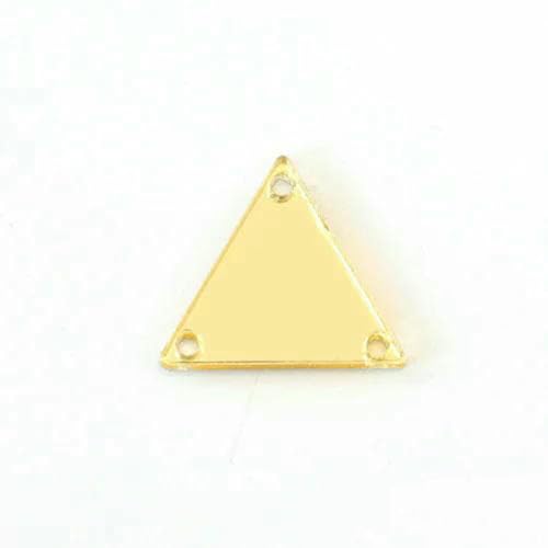 50 Stück/Packung Champagnerfarbene Spiegel-Aufnäh-Strasssteine, unregelmäßige Acrylspiegel-Aufnähsteine, Strass für Hochzeitskleid, B3597-P08-16 x 16 mm von GJUYTI