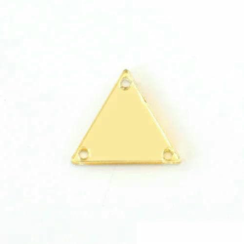 50 Stück/Packung Champagnerfarbene Spiegel-Aufnäh-Strasssteine, unregelmäßige Acrylspiegel-Aufnähsteine, Strass für Hochzeitskleid, B3597-P08-16 x 16 mm von GJUYTI