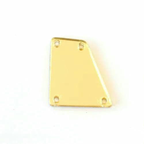 50 Stück/Packung Champagnerfarbene Spiegel-Aufnäh-Strasssteine, unregelmäßige Acrylspiegel-Aufnähsteine, Strass für Hochzeitskleid, B3597-P09-17 x 19 mm von GJUYTI