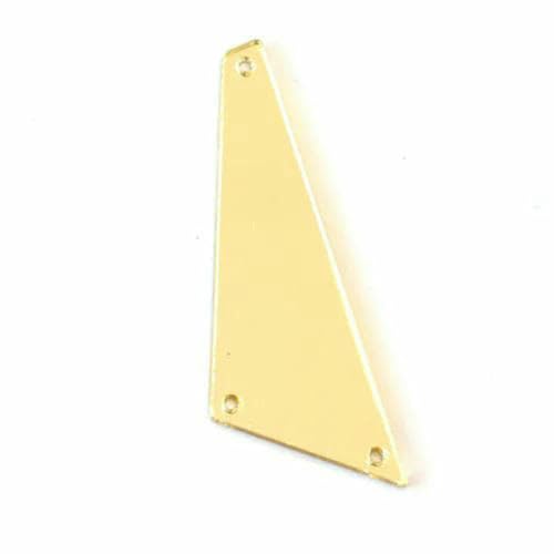 50 Stück/Packung Champagnerfarbene Spiegel-Aufnäh-Strasssteine, unregelmäßiger Acrylspiegel, Aufnähsteine, Strass für Hochzeitskleid, B3597-P26-18 x 50 mm von GJUYTI