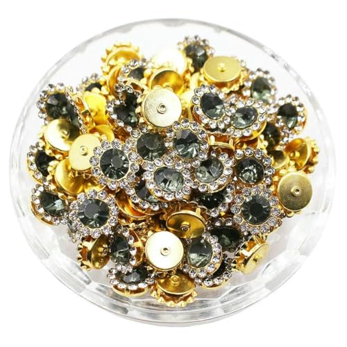 8–12 mm Krallen-Strasssteine, Perlensteine zum Aufnähen, Kristalle, Glasperlen, silberne Basissteine, Strassbesatz, Nähzubehör, Bastel-Edelsteine, G-Schwarzer Diamant, 12 mm, 100 Stück 8–12 mm Krallen-Strasssteine, Perlensteine zum Aufnähen, Kristalle, Glasperlen, silberne Basissteine, Strassbesatz, Nähzubehör, Bastel-Edelsteine, G-Schwarzer Diamant, 12 mm, 100 Stück von GJUYTI