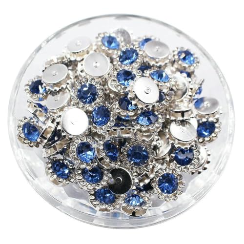 8–12 mm Krallen-Strasssteine, Perlensteine zum Aufnähen, Kristalle, Glasperlen, silberne Grundsteine, Strassbesatz, Nähzubehör, Bastel-Edelsteine, S-Hellblau, 10 mm, 100 Stück 8–12 mm Krallen-Strasssteine, Perlensteine zum Aufnähen, Kristalle, Glasperlen, silberne Grundsteine, Strassbesatz, Nähzubehör, Bastel-Edelsteine, S-Hellblau, 10 mm, 100 Stück von GJUYTI