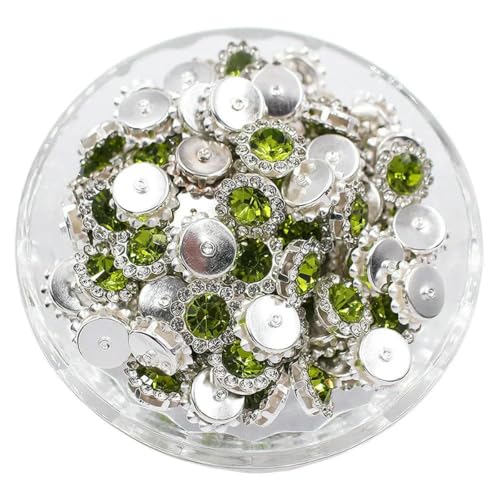 8–12 mm Krallen-Strasssteine, Perlensteine zum Aufnähen, Kristalle, Glasperlen, silberne Grundsteine, Strassbesatz, Nähzubehör, Bastel-Edelsteine, S-Olivgrün, 12 mm, 30 Stück 8–12 mm Krallen-Strasssteine, Perlensteine zum Aufnähen, Kristalle, Glasperlen, silberne Grundsteine, Strassbesatz, Nähzubehör, Bastel-Edelsteine, S-Olivgrün, 12 mm, 30 Stück von GJUYTI