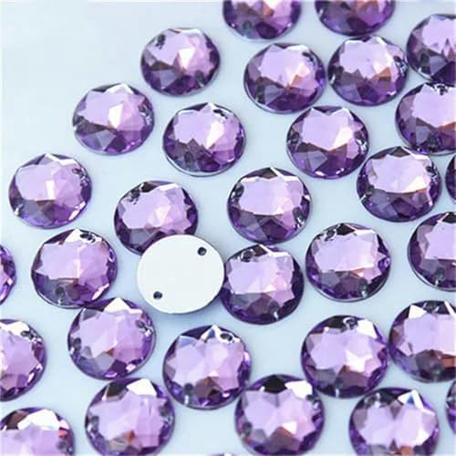 8 mm, 10 mm, 12 mm, rund, zum Nähen, Acryl, AB, Strass zum Aufnähen, Facettenkristall, flache Rückseite, zwei Löcher, zum Aufnähen, DIY-Kleidungssteine, lila, 8 mm, 100 Stück 8 mm, 10 mm, 12 mm, rund, zum Nähen, Acryl, AB, Strass zum Aufnähen, Facettenkristall, flache Rückseite, zwei Löcher, zum Aufnähen, DIY-Kleidungssteine, lila, 8 mm, 100 Stück von GJUYTI