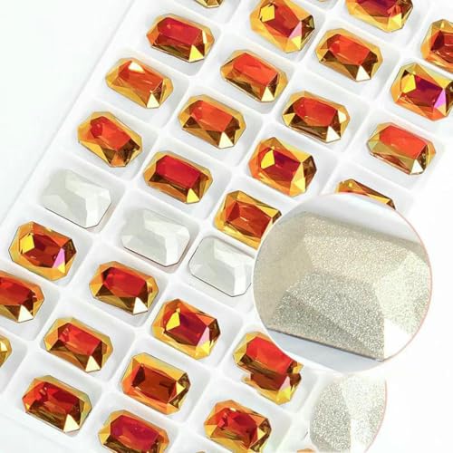 Achteckige K9-Edelstein-Glas-Strasssteine für Kleidung, spitze Rückseite, Schmuckherstellung, Steine, lose Strass-Perlen, Kleidungszubehör, Kupfer, 10 x 12 mm, 10 Stück Achteckige K9-Edelstein-Glas-Strasssteine für Kleidung, spitze Rückseite, Schmuckherstellung, Steine, lose Strass-Perlen, Kleidungszubehör, Kupfer, 10 x 12 mm, 10 Stück von GJUYTI