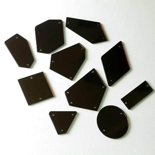 Acryl-Spiegelperlen mit flacher Rückseite, zum Aufnähen, Acryl-Strasssteine mit Löchern für Kleidungsdekorationen, Kaffeebraun, 1440 Stück Acryl-Spiegelperlen mit flacher Rückseite, zum Aufnähen, Acryl-Strasssteine mit Löchern für Kleidungsdekorationen, Kaffeebraun, 1440 Stück von GJUYTI