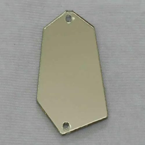 Acrylspiegel-Aufnäh-Strasssteine, DIY-Flachrückseitenspiegel, Acryl-Aufnähsteine mit Löchern zum Aufnähen, A03, 18 x 32, 100 Stück von GJUYTI