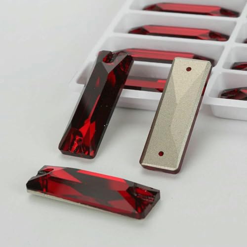 Cosmic Baguetee Glaskristall AB Mondlicht Nähsteine Flatback zum Aufnähen von Strasssteinen für Kleidungsstücke, Taschen, T208 Siam, 108 Stück, 4,0 mm, 8 mm, Sonstiges von GJUYTI