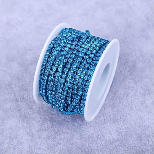 Kristall 10 Yard Strassbesatz Steinbecherkette Gold Diamant Strass Dekorative Applikation Kristallbesatz für Kleider-Capri Blau-SS12-1 Yard Kristall 10 Yard Strassbesatz Steinbecherkette Gold Diamant Strass Dekorative Applikation Kristallbesatz für Kleider-Capri Blau-SS12-1 Yard von GJUYTI