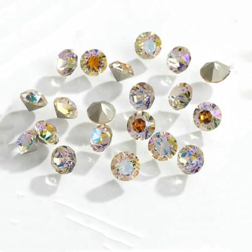 Runde Strasssteine, Diamant-Glaskristalle, Glitzer, 3/4/5/6/7/8/10 mm, Dekoration, spitze Schmuckherstellung, zum Aufkleben auf Nägel, DIY-Zubehör – Paradiesglanz – 3,0 mm, 20 Stück Runde Strasssteine, Diamant-Glaskristalle, Glitzer, 3/4/5/6/7/8/10 mm, Dekoration, spitze Schmuckherstellung, zum Aufkleben auf Nägel, DIY-Zubehör – Paradiesglanz – 3,0 mm, 20 Stück von GJUYTI