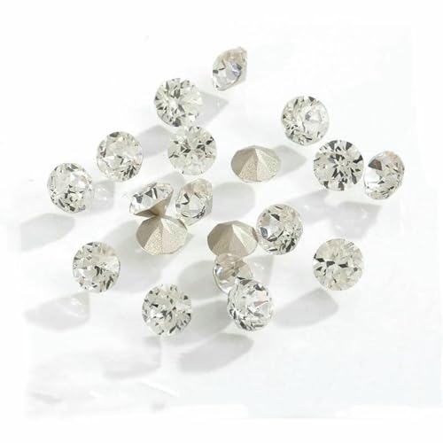 Runde Strasssteine, Diamantglaskristalle, Glitzer, 3/4/5/6/7/8/10 mm, Dekoration, spitze Schmuckherstellung, zum Aufkleben auf Nägel, DIY-Zubehör, Kristall, 5 mm, 20 Stück Runde Strasssteine, Diamantglaskristalle, Glitzer, 3/4/5/6/7/8/10 mm, Dekoration, spitze Schmuckherstellung, zum Aufkleben auf Nägel, DIY-Zubehör, Kristall, 5 mm, 20 Stück von GJUYTI