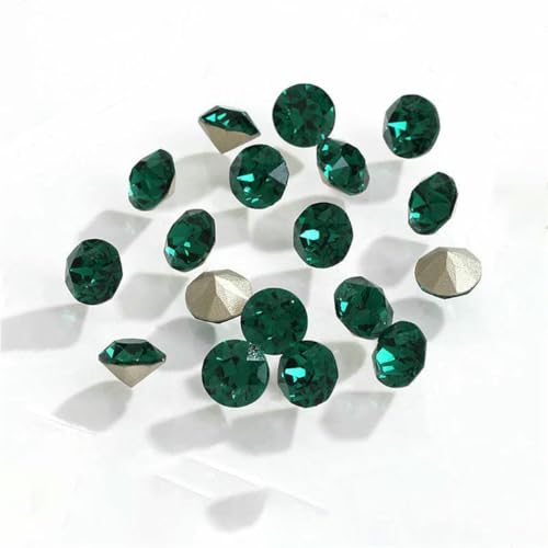 Runde Strasssteine, Diamantglaskristalle, Glitzer, 3/4/5/6/7/8/10 mm, Dekoration, spitze Schmuckherstellung, zum Aufkleben auf Nägel, DIY-Zubehör, Smaragdgrün, 9 mm, 20 Stück Runde Strasssteine, Diamantglaskristalle, Glitzer, 3/4/5/6/7/8/10 mm, Dekoration, spitze Schmuckherstellung, zum Aufkleben auf Nägel, DIY-Zubehör, Smaragdgrün, 9 mm, 20 Stück von GJUYTI