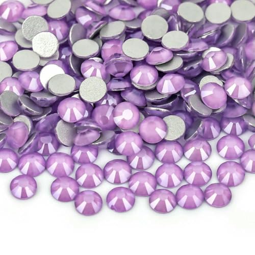 SS16 SS20 SS30 Mokka-Aquamarin-Glaskristall, flache Rückseite, Strass, runde Strass-Applikation, keine Hotfix-Steine, DIY-Bastelarbeiten, Mokka-Lila, SS20, 1440 Stück von GJUYTI
