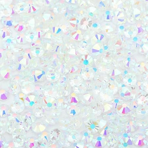 SS3 SS4 SS5 SS6 SS8 SS10 SS12 SS16 SS20 SS30 SS40 SS50 Klare Glas-Strasssteine, flache Rückseite, Kristall AB, nicht Hotfix-Strass-48, transparent AB-SS50, 144 Stück SS3 SS4 SS5 SS6 SS8 SS10 SS12 SS16 SS20 SS30 SS40 SS50 Klare Glas-Strasssteine, flache Rückseite, Kristall AB, nicht Hotfix-Strass-48, transparent AB-SS50, 144 Stück von GJUYTI