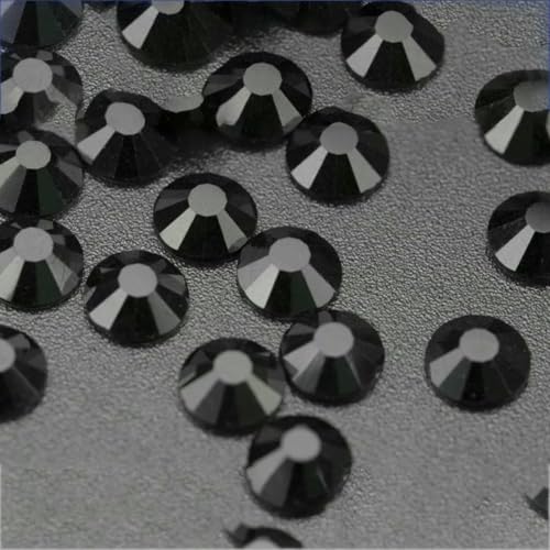 Strasssteine für Kleidung, Kristall-Hotfix-Strass, flache Rückseite, Fabrik-Hochzeitskleid-Dekoration, SS3-SS30-002, Jet-SS20 (1440 Stück) von GJUYTI