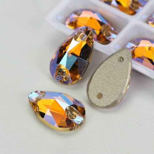 Tropfenförmige Glaskristalle AB Moonlight Nähsteine Flatback zum Aufnähen von Strasssteinen für Kleidungsstücke, Taschen – 221SI LtSmokedTopazS – 12 Stück 17 mm 28 mm Tropfenförmige Glaskristalle AB Moonlight Nähsteine Flatback zum Aufnähen von Strasssteinen für Kleidungsstücke, Taschen – 221SI LtSmokedTopazS – 12 Stück 17 mm 28 mm von GJUYTI