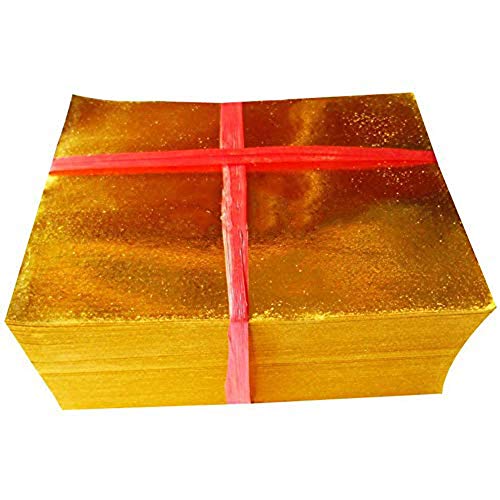 Chinese Joss Papier - Full Goldfolie Produkte Metallic Foil Papierblätter gefaltet Gold Ingot Papier Umweltfreundliche Materialien,3000pcs von GJXY