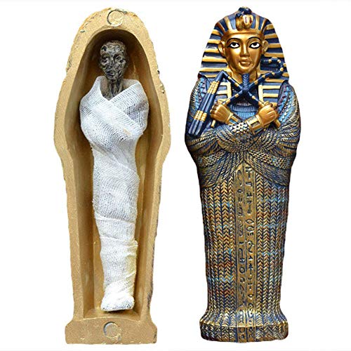 GJXY Tand Sarkophag Kasten des Königs Tutanchamun Alten ägyptischen Mumie mit Skulptur Figur Statue Resin Crafts,B von GJXY