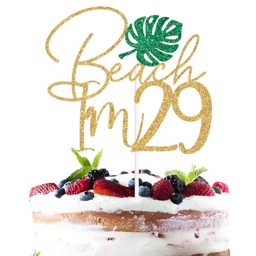 Tortenaufsatz "Beach I'm 29", Aloha 29/Oh Flock I'm 29, Luau Tropical 29. Geburtstag, Sommer, Hawaii, Happy 29th Birthday, Jahrestag, Party-Dekorationen für Männer und Frauen Tortenaufsatz "Beach I'm 29", Aloha 29/Oh Flock I'm 29, Luau Tropical 29. Geburtstag, Sommer, Hawaii, Happy 29th Birthday, Jahrestag, Party-Dekorationen für Männer und Frauen von GJdundun