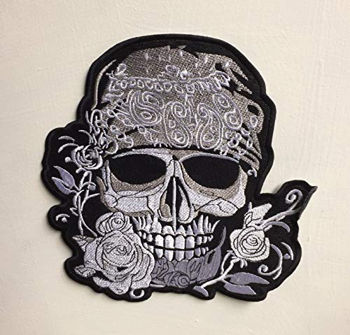 Aufnäher mit Totenkopf-Motiv, zum Aufnähen oder Aufbügeln, groß Aufnäher mit Totenkopf-Motiv, zum Aufnähen oder Aufbügeln, groß von GK