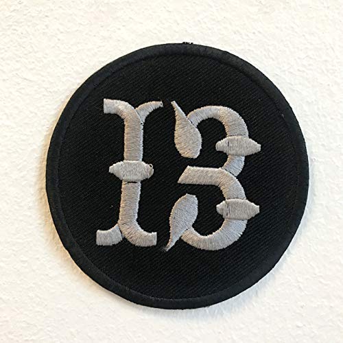 Aufnäher zum Aufbügeln, Motiv: Lucky 13, 8 Ball, Vintage, Motorrad, Biker, Jacke, Schwarz Aufnäher zum Aufbügeln, Motiv: Lucky 13, 8 Ball, Vintage, Motorrad, Biker, Jacke, Schwarz von GK