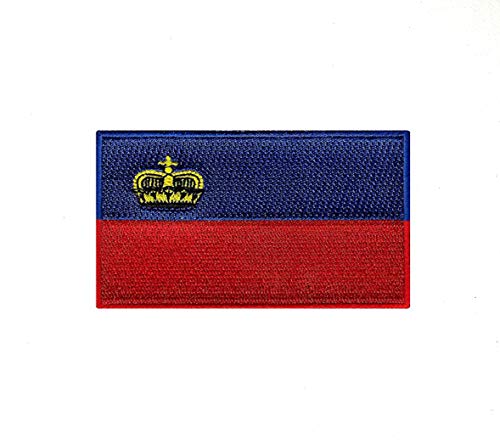 Bestickter Aufnäher, Motiv: Liechtenstein Nationalflagge zum Aufbügeln oder Aufnähen. Bestickter Aufnäher, Motiv: Liechtenstein Nationalflagge zum Aufbügeln oder Aufnähen. von GK