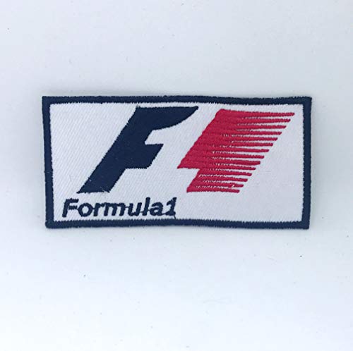 GK Formula One F1 Jacke Aufbügel-Aufnäher, Mehrfarbig, Rechteckig, 9.5 cm x 5, Polycotton, Rennsport (Decorative), 1 Stück von GK
