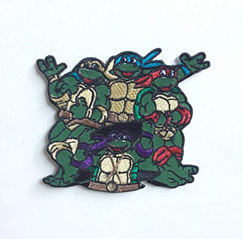 GK Ninja Turtle Animiertes Cartoon-Abzeichen zum Aufbügeln oder Aufnähen - 1 Stück - Schale - Aufnäher - Patch - Grün GK Ninja Turtle Animiertes Cartoon-Abzeichen zum Aufbügeln oder Aufnähen - 1 Stück - Schale - Aufnäher - Patch - Grün von GK
