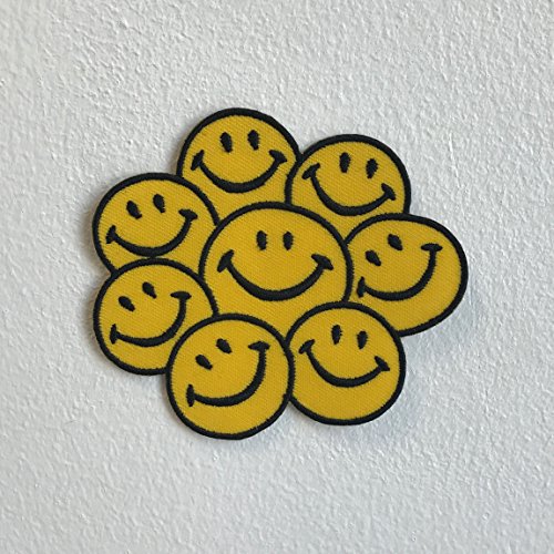 Happy Face Smiley Rainbow Emoji Bügelbild von GK