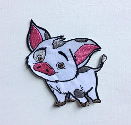 Moana Pua Pig Cute Animal Art Badge zum Aufbügeln oder Aufnähen von GK
