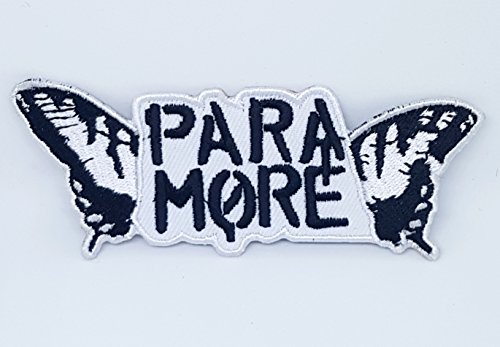 Paramore bestickter Aufnäher, zum Aufbügeln, Schwarz / Weiß von GK