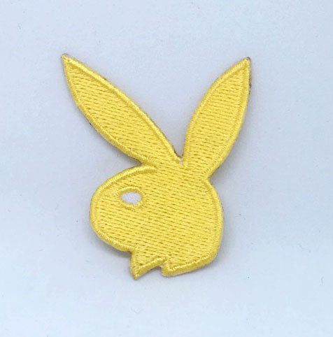 Playboy Bunny Rabbit Aufnäher zum Aufbügeln / Aufnähen, Gelb von GK
