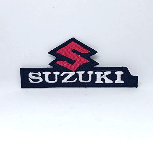 Suzuki Logo Sports Car Racing Black Iron on Embroidered Patch von GK