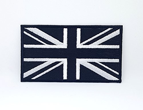 Union Jack schwarz Flagge Eisen nähen auf bestickt Aufnäher Patch Union Jack schwarz Flagge Eisen nähen auf bestickt Aufnäher Patch von GK