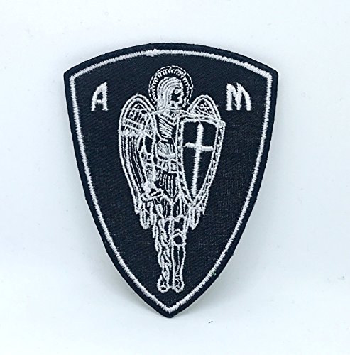 Vegasbee Erzengel St. Michael Cross Schild Saint Biker Bügelbild Aufnäher von UNGROL