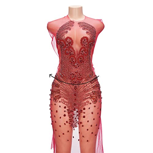 1 STÜCKE Applikation Strass Stoff Spitzenbesatz Nähen Mesh Kragen Patch für Hochzeitskleid Kleid Braut DIY Kleidung Craft-DRA-519 rot 1 STÜCKE Applikation Strass Stoff Spitzenbesatz Nähen Mesh Kragen Patch für Hochzeitskleid Kleid Braut DIY Kleidung Craft-DRA-519 rot von GKANDI