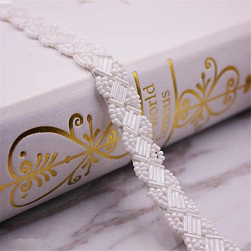1 Yard/Lot Perle Perlen Spitzenbesatz Mesh Spitzenband Stoff Kleidung Dekoration Hochzeitskleid Kragen Ärmel Spitze Applique DIY Handwerk-Weiß SG-015 1 Yard/Lot Perle Perlen Spitzenbesatz Mesh Spitzenband Stoff Kleidung Dekoration Hochzeitskleid Kragen Ärmel Spitze Applique DIY Handwerk-Weiß SG-015 von GKANDI